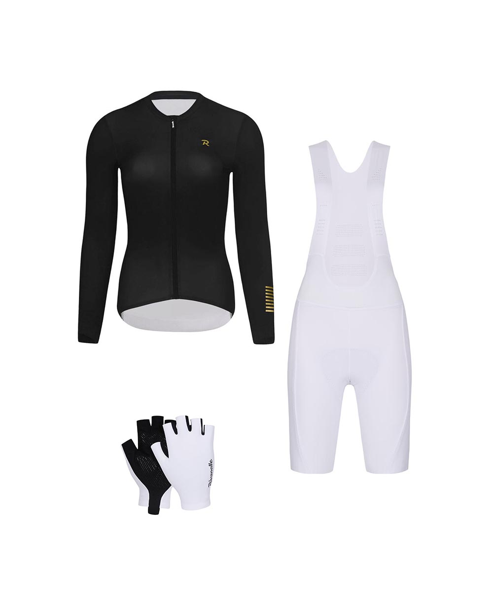 RIVANELLE Cyklistický mega set - VICTORIOUS - čierna/biela