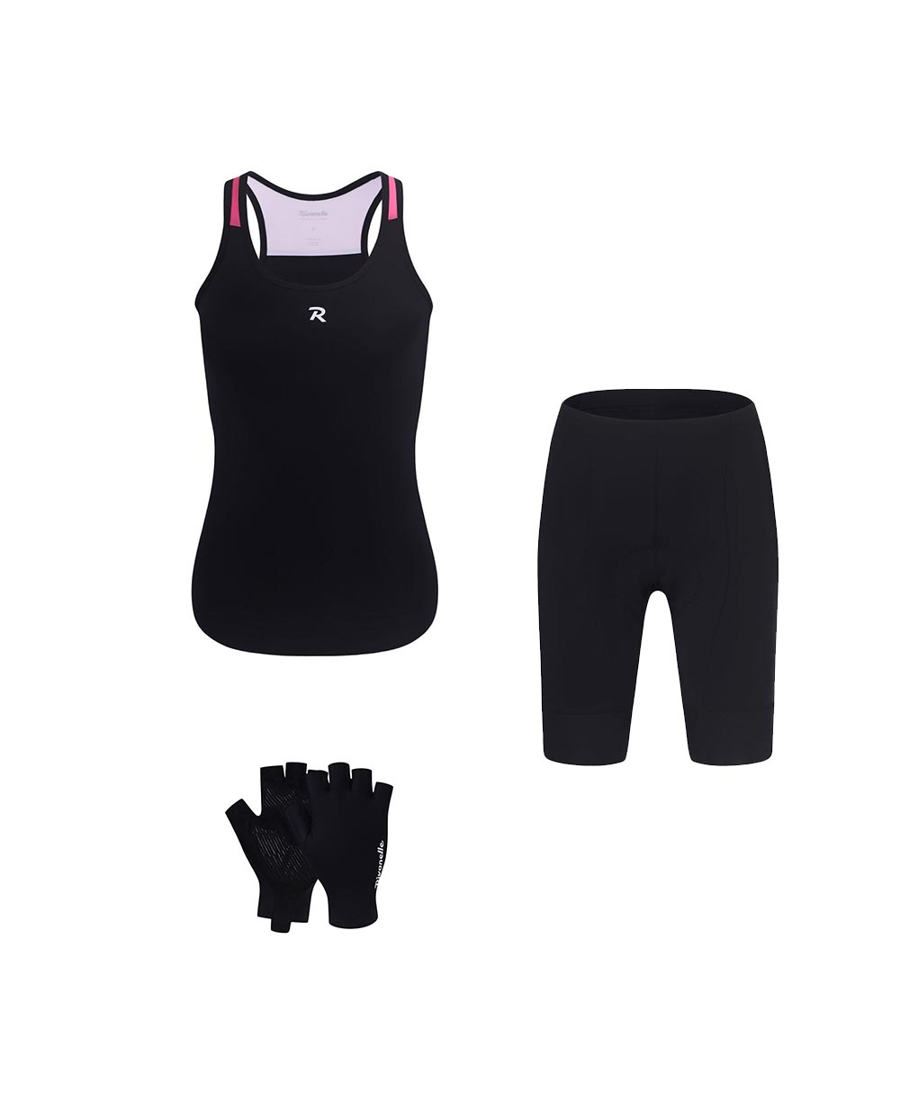 RIVANELLE Cyklistický mega set - SPARK - čierna/ružová