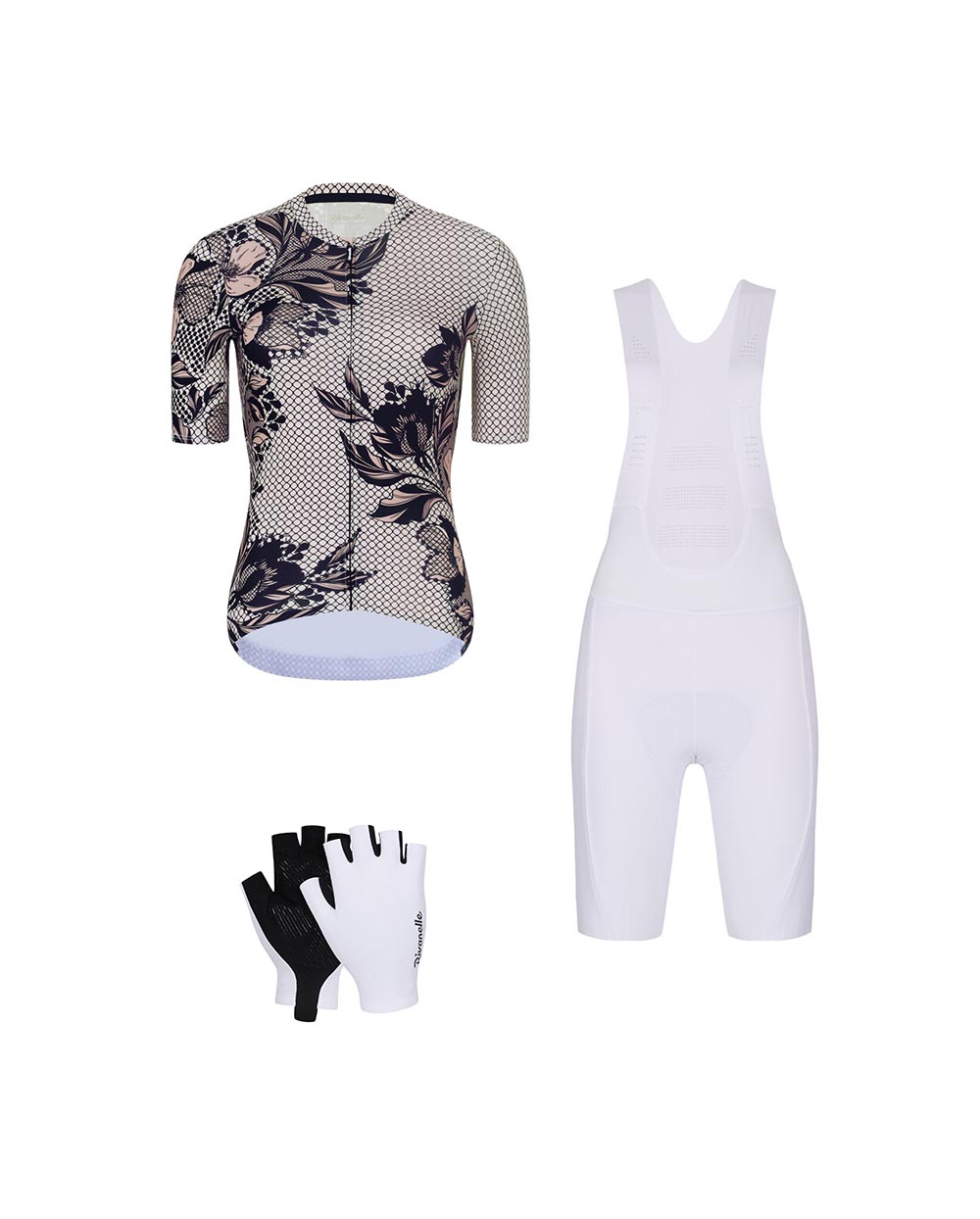 RIVANELLE Cyklistický mega set - BAROC - šedá/biela/čierna