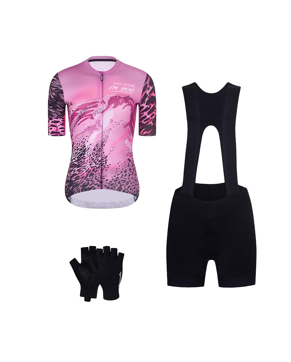 RIVANELLE Cyklistický mega set - ROSESCAPE - čierna/fialová