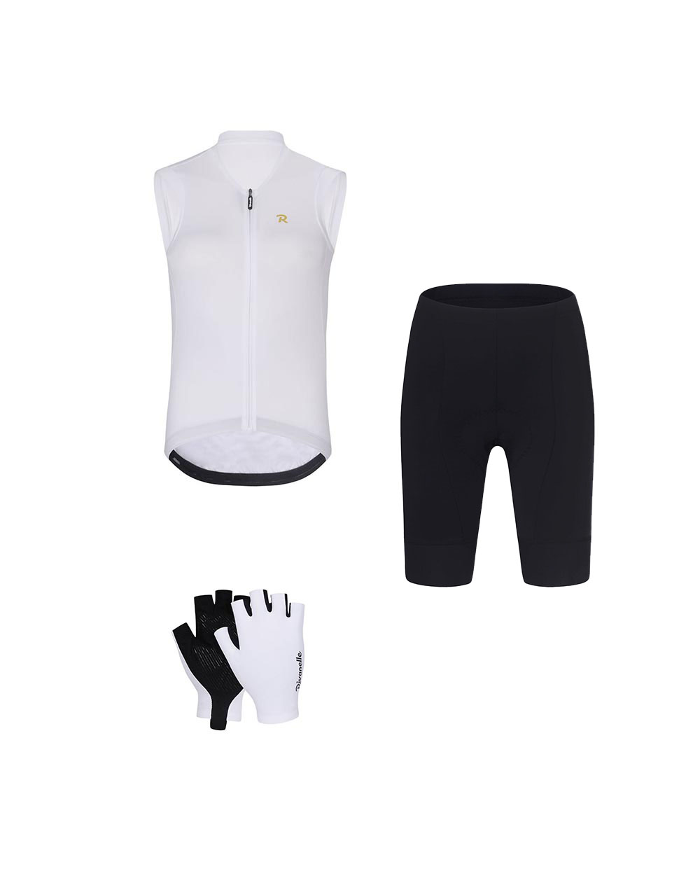 RIVANELLE Cyklistický mega set - PURE - biela/čierna