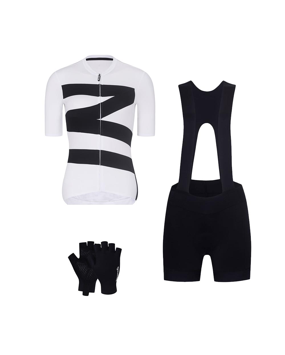 RIVANELLE Cyklistický mega set - MISSVELOAIRE - biela/čierna