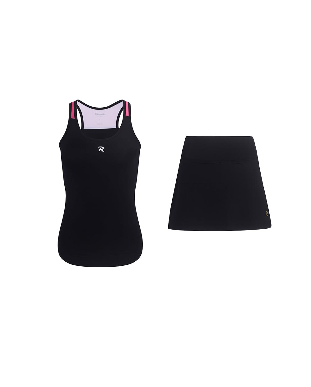RIVANELLE BY HOLOKOLO Cyklistický krátky dres a krátke nohavice - SPARK - ružová/čierna