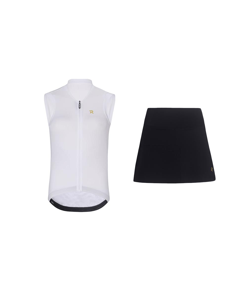 RIVANELLE BY HOLOKOLO Cyklistický krátky dres a krátke nohavice - PURE - biela/čierna