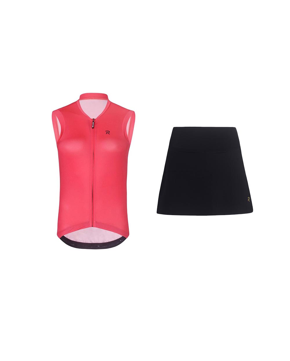 RIVANELLE BY HOLOKOLO Cyklistický krátky dres a krátke nohavice - PURE - čierna/ružová