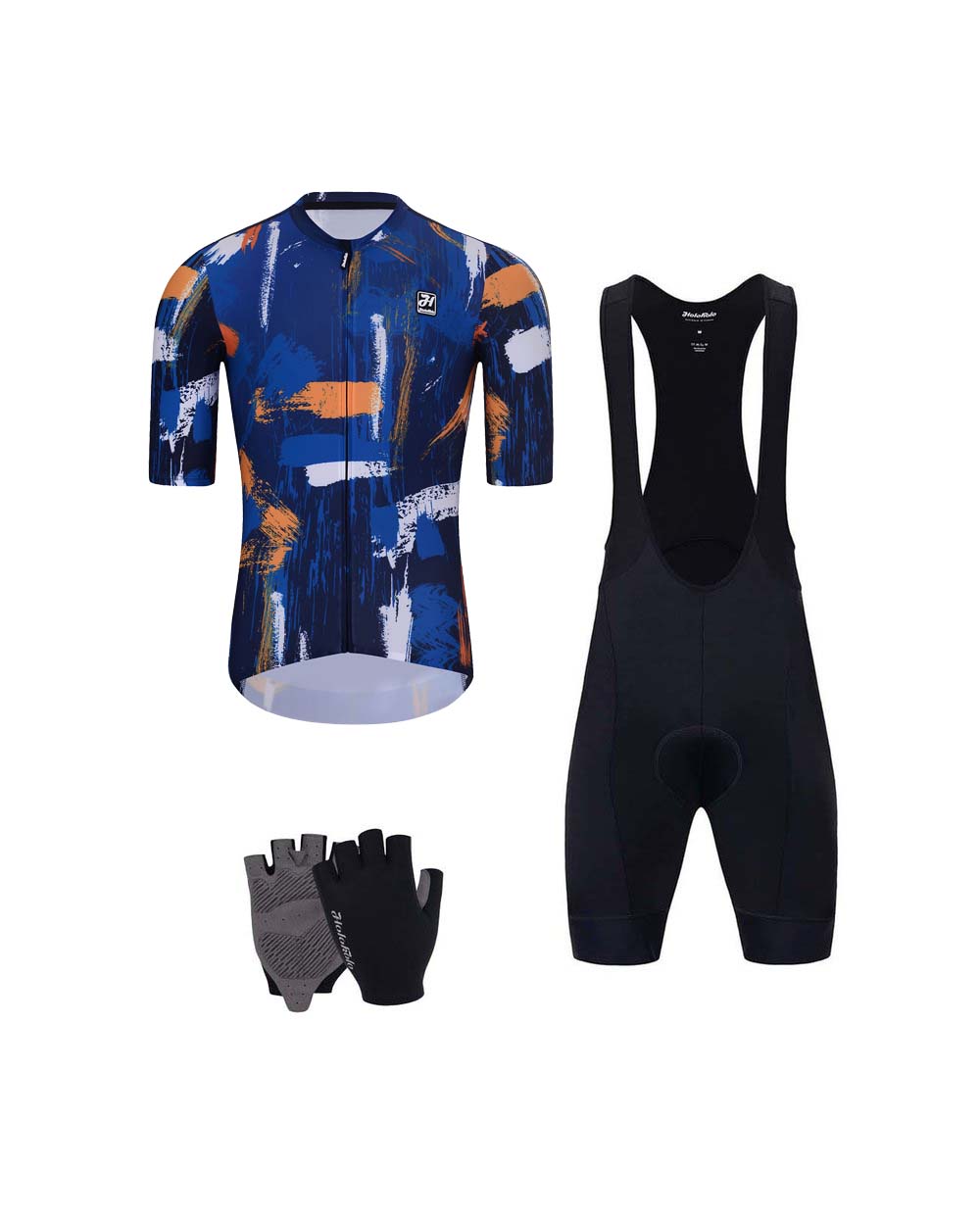 HOLOKOLO Cyklistický mega set - STROKES - oranžová/čierna/modrá