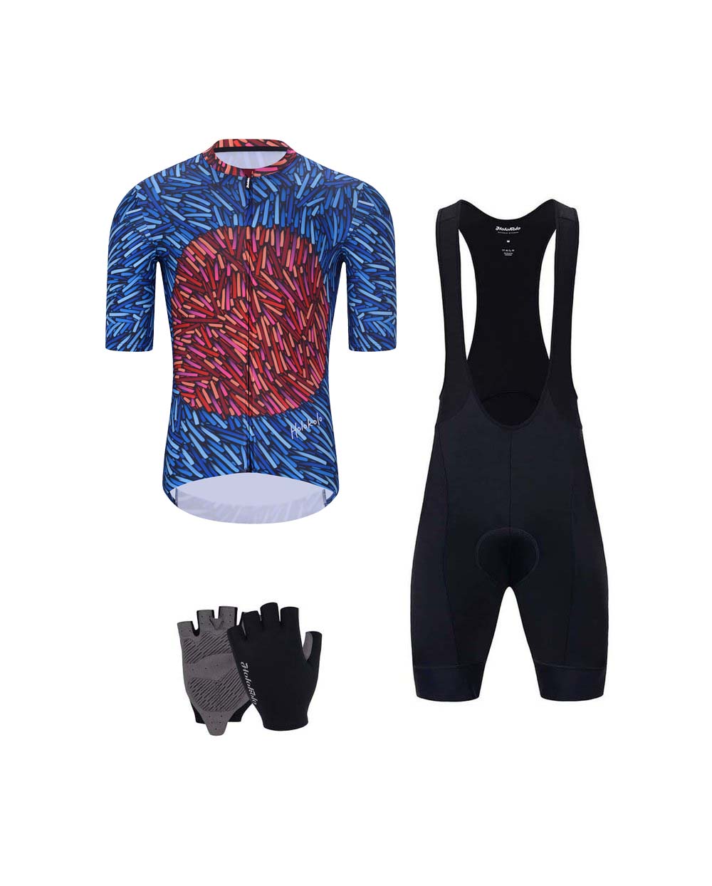 HOLOKOLO Cyklistický mega set - TAMELESS - červená/čierna/modrá
