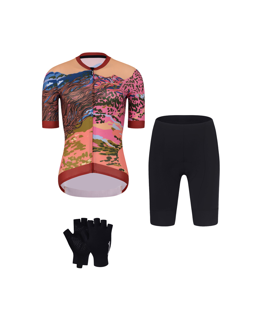 RIVANELLE BY HOLOKOLO Cyklistický mega set - FREE ELITE LADY - oranžová/čierna