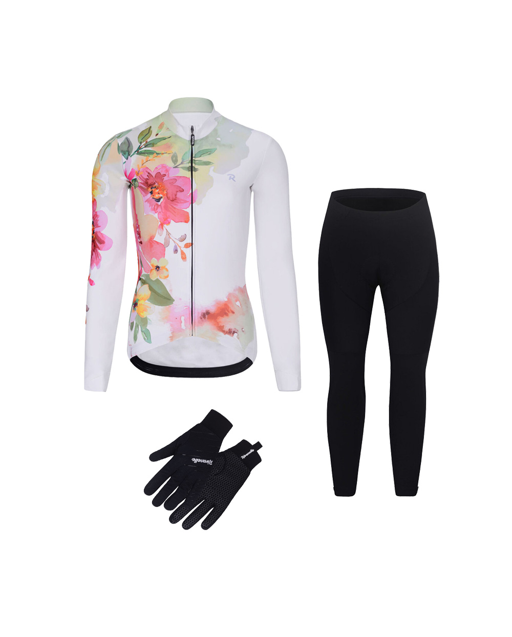 RIVANELLE BY HOLOKOLO Cyklistický mega set - FLOWERY WINTER - viacfarebná/biela/čierna