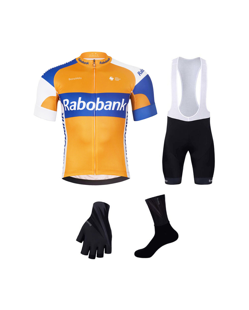 BONAVELO Cyklistický mega set - RABOBANK - modrá/oranžová/čierna
