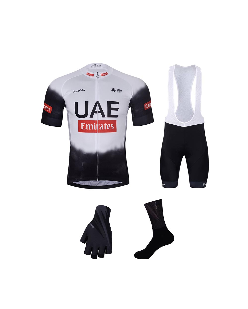 BONAVELO Cyklistický mega set - UAE 2025 - čierna/biela