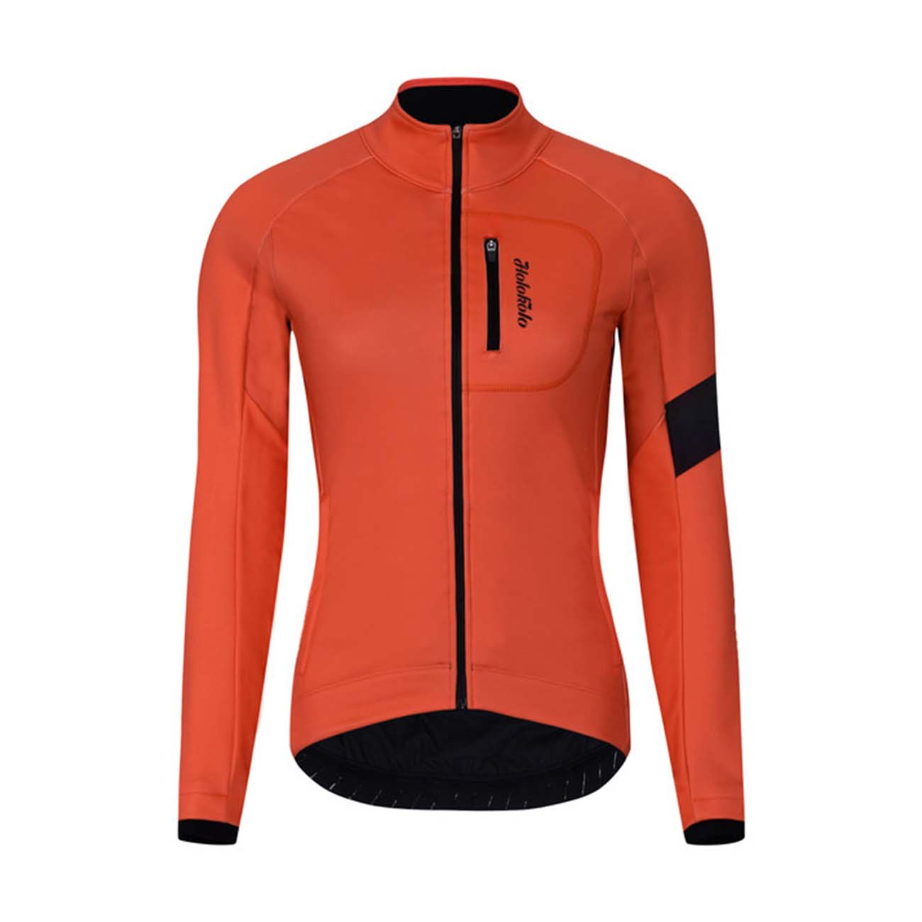 
                HOLOKOLO Cyklistická zateplená bunda - 2in1 WINTER LADY - oranžová
            