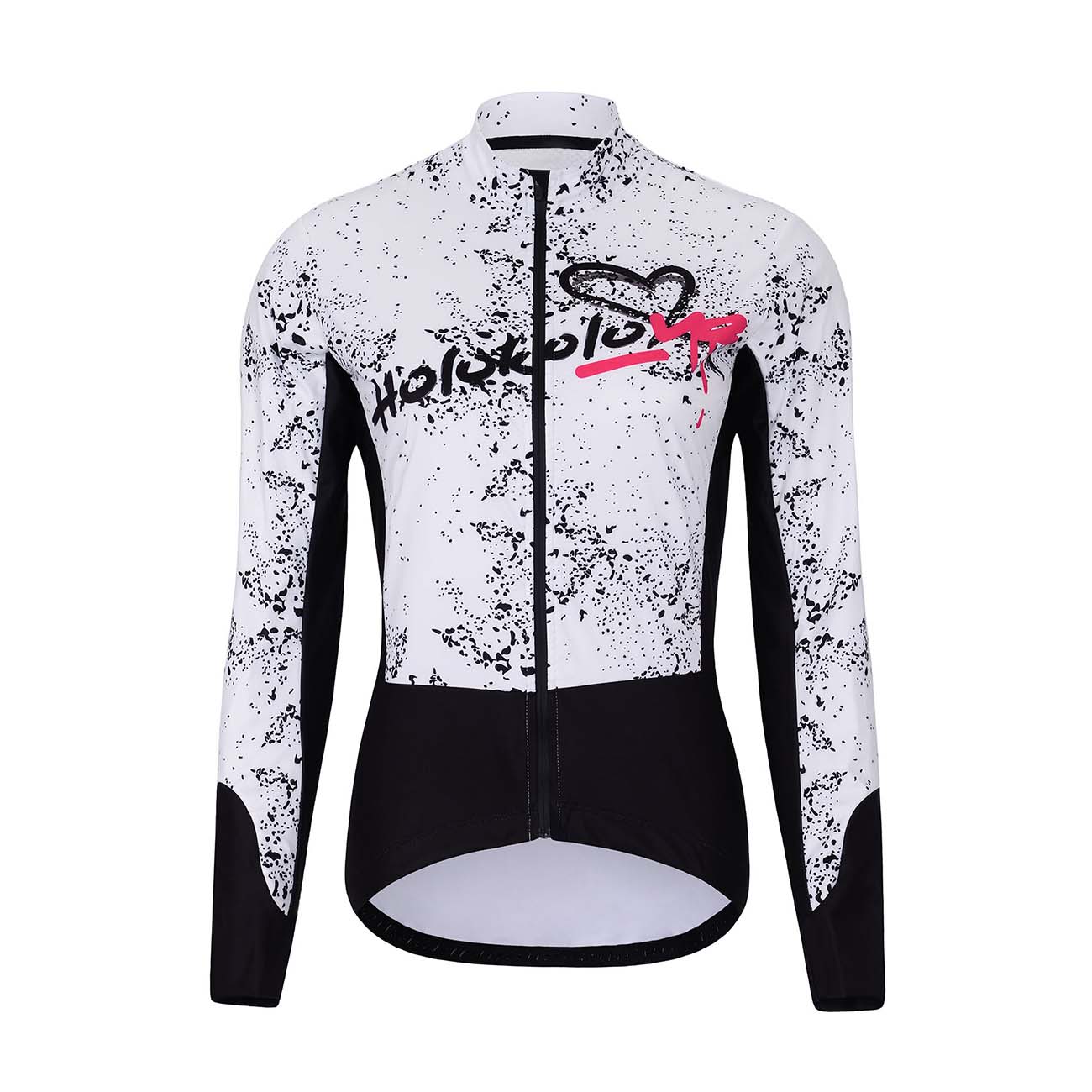 
                HOLOKOLO Cyklistická zateplená bunda - GRAFFITI LADY - čierna/biela 2XS
            