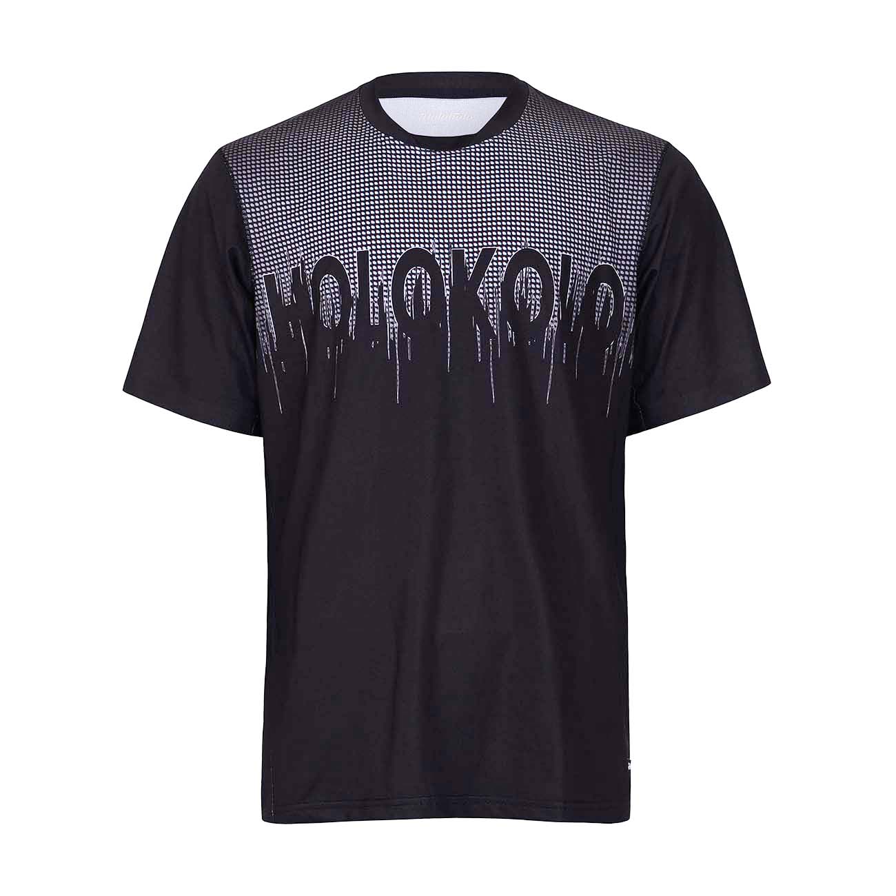 HOLOKOLO Cyklistický dres s krátkym rukávom - FORCE MTB - čierna/biela