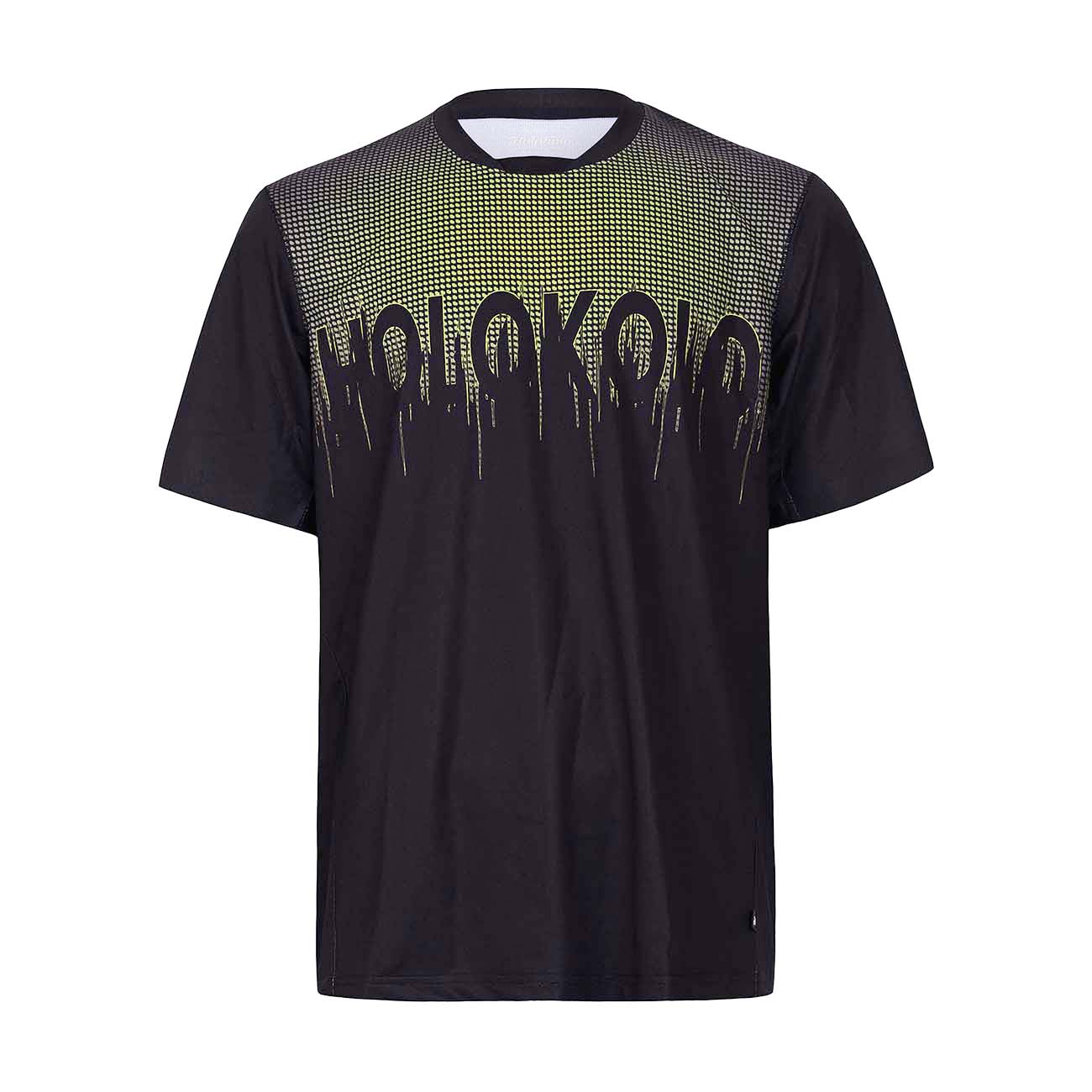 HOLOKOLO Cyklistický dres s krátkym rukávom - FORCE MTB - čierna/žltá