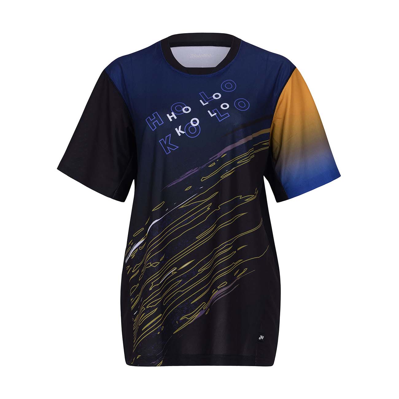 HOLOKOLO Cyklistický dres s krátkym rukávom - UNIVERSE MTB - hnedá/čierna 2XS