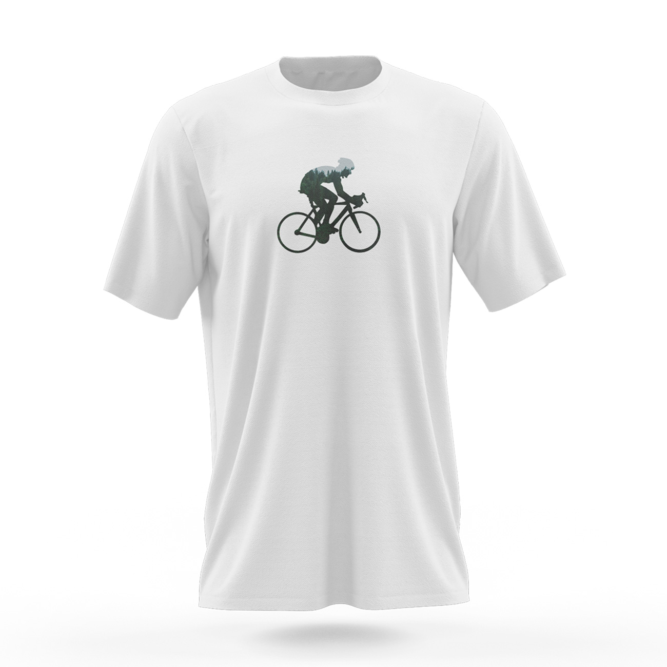 E-shop NU. BY HOLOKOLO Cyklistické tričko s krátkym rukávom - BEHIND BARS - biela/zelená