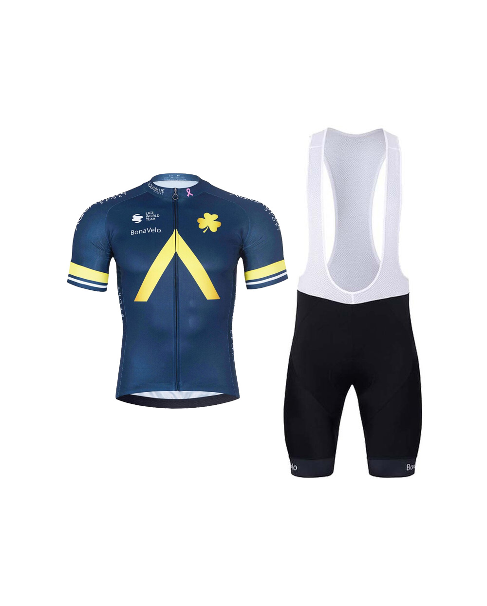 BONAVELO Cyklistický krátky dres a krátke nohavice - AQUA BLUE - modrá/čierna