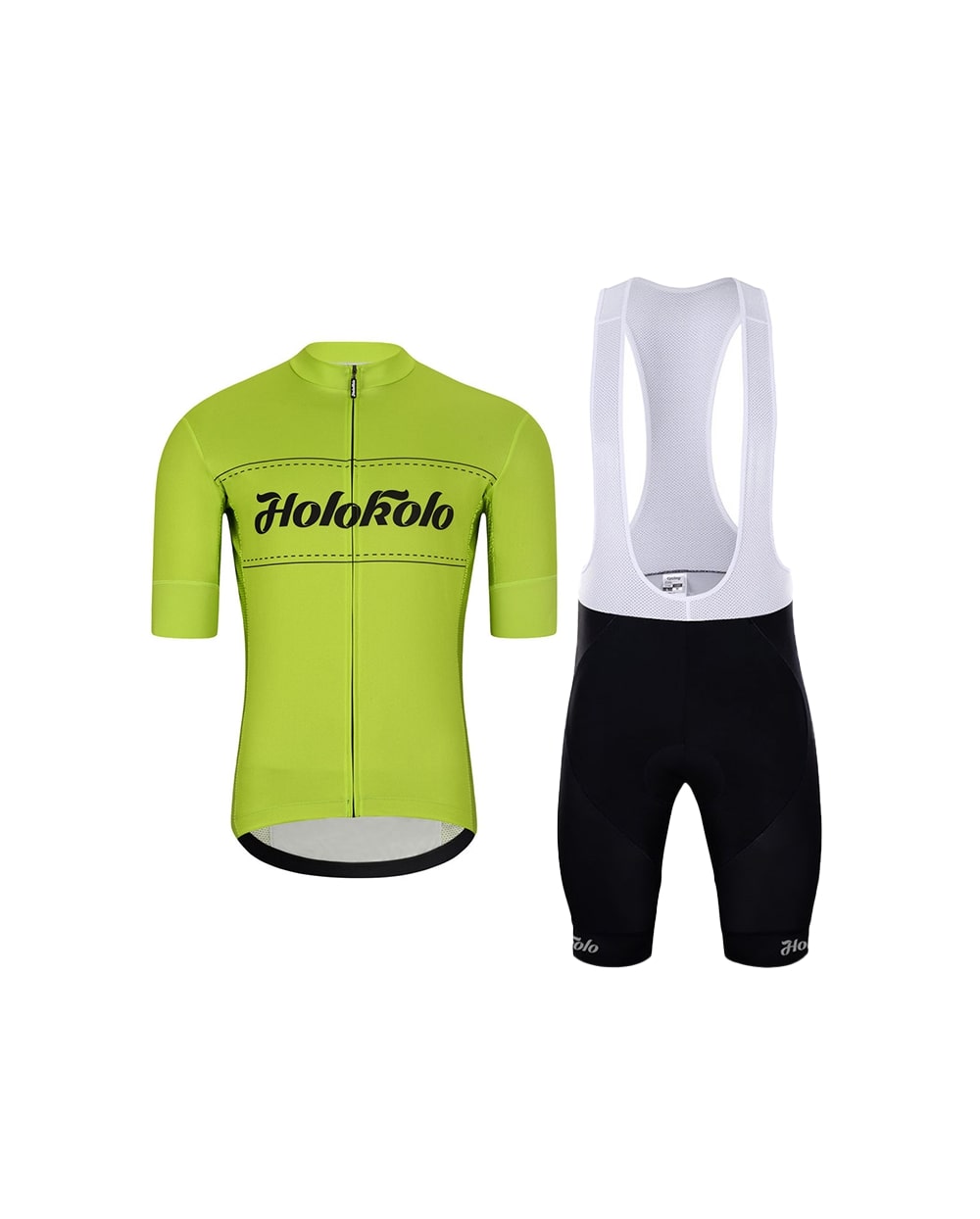 HOLOKOLO Cyklistický krátky dres a krátke nohavice - GEAR UP - čierna/žltá