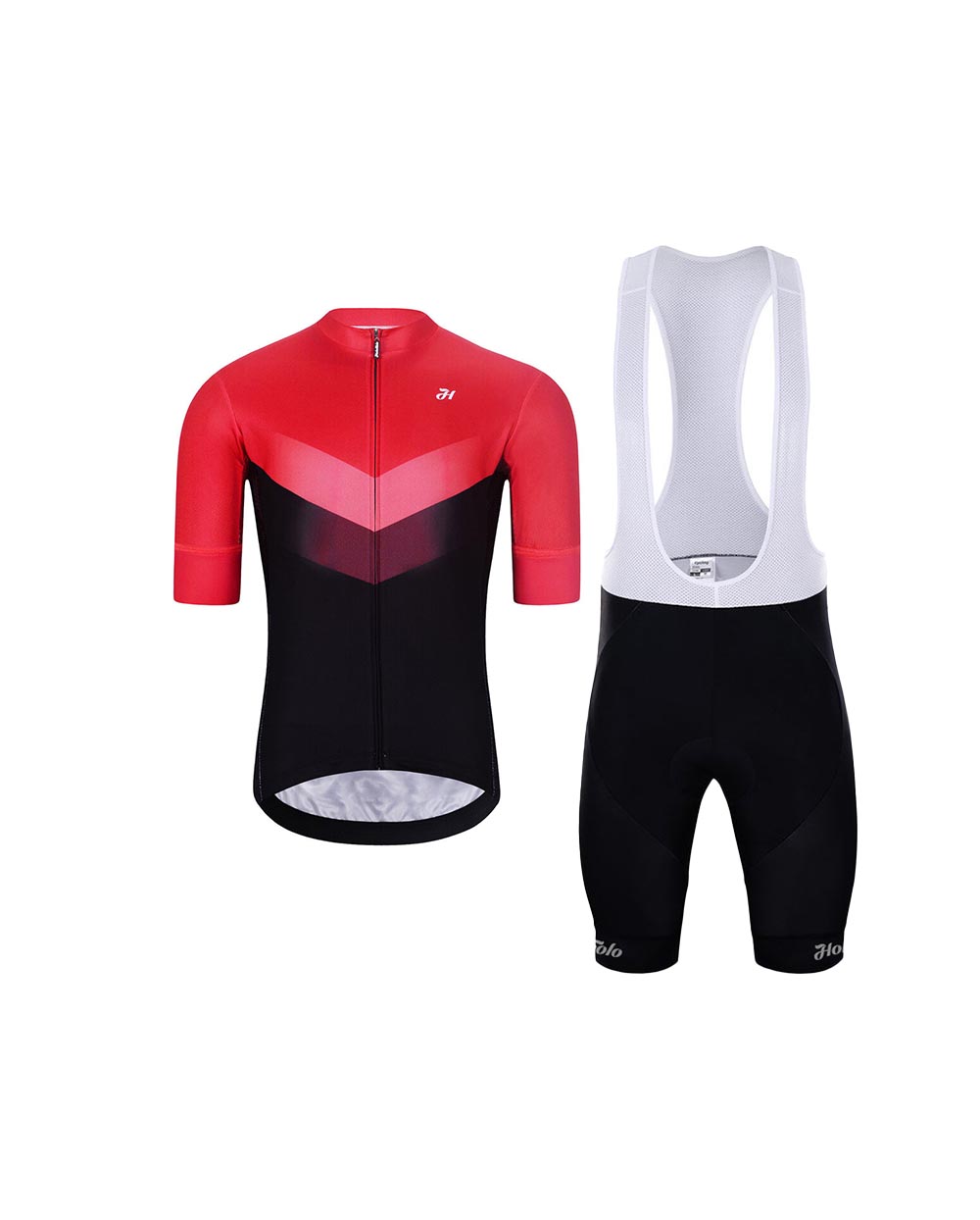 HOLOKOLO Cyklistický krátky dres a krátke nohavice - ARROW II - červená/čierna