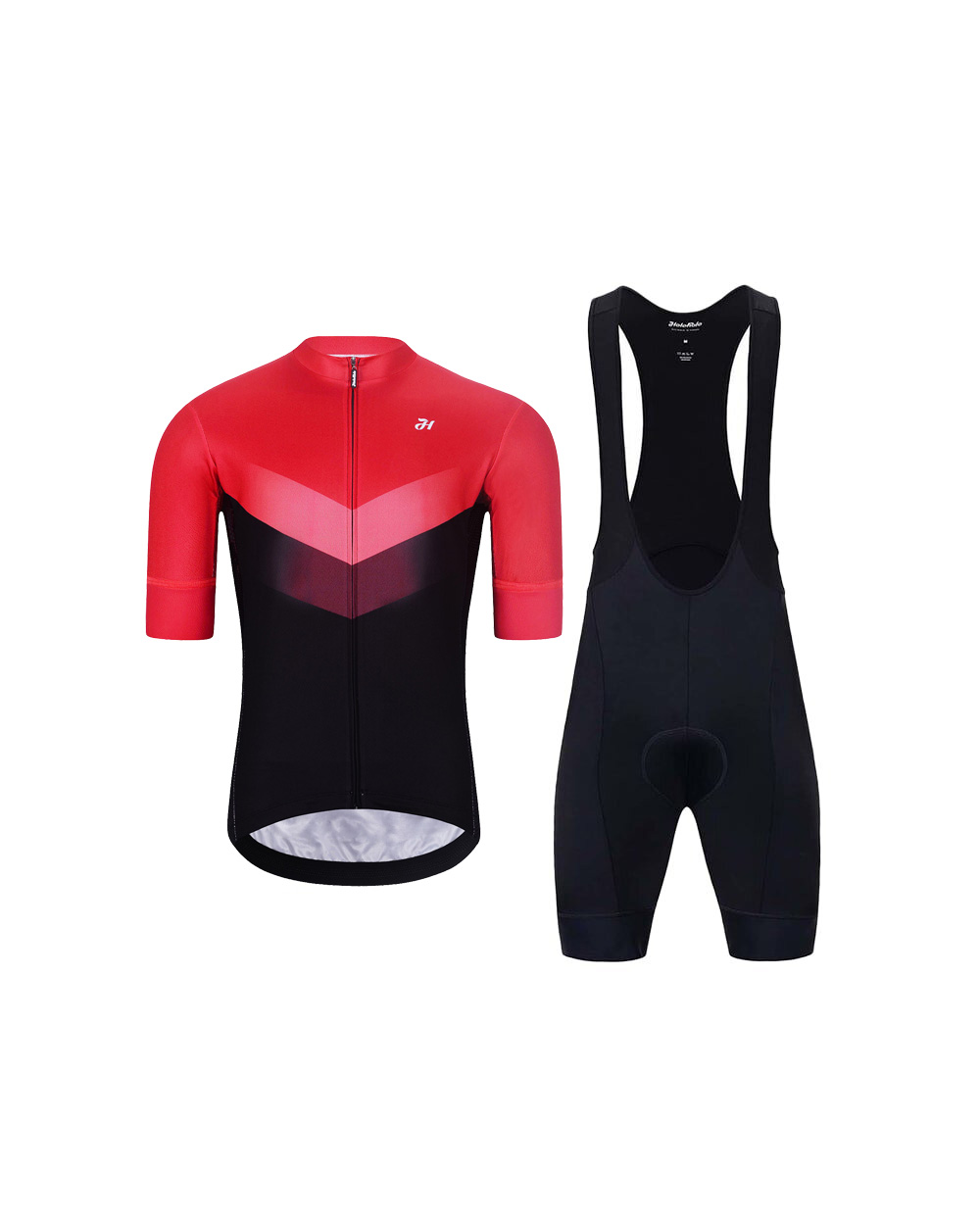 HOLOKOLO Cyklistický krátky dres a krátke nohavice - ARROW II - čierna/červená