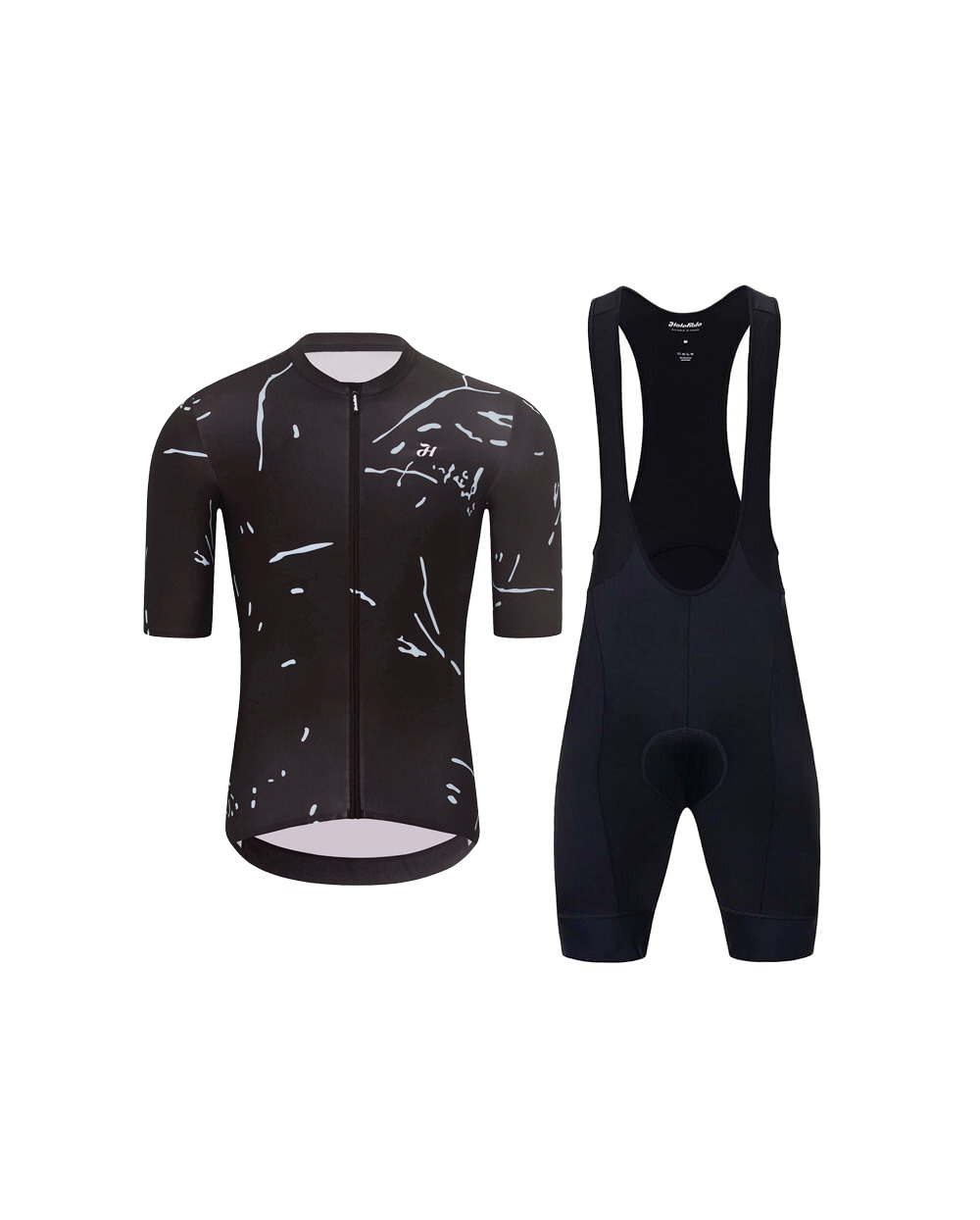 HOLOKOLO Cyklistický krátky dres a krátke nohavice - PASSION - čierna/biela