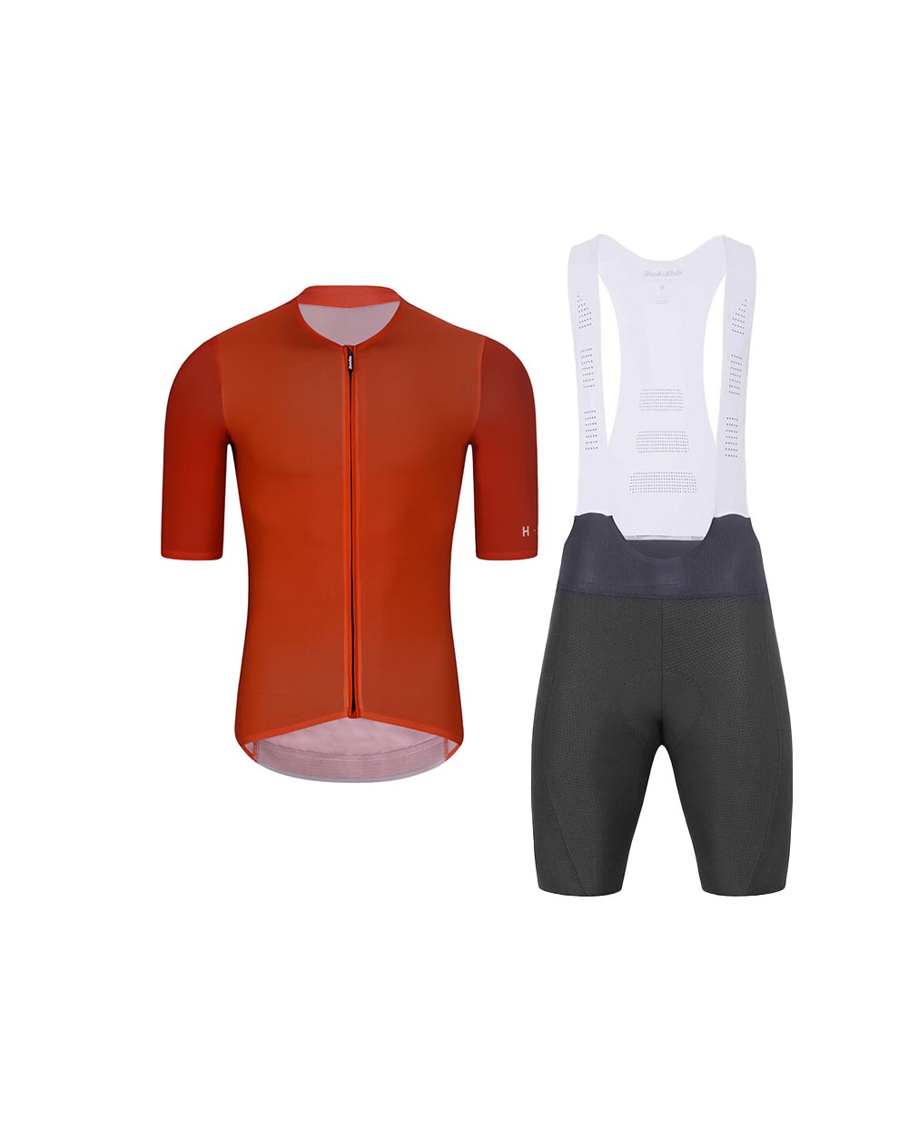 HOLOKOLO Cyklistický krátky dres a krátke nohavice - PERFORMANCE - čierna/oranžová