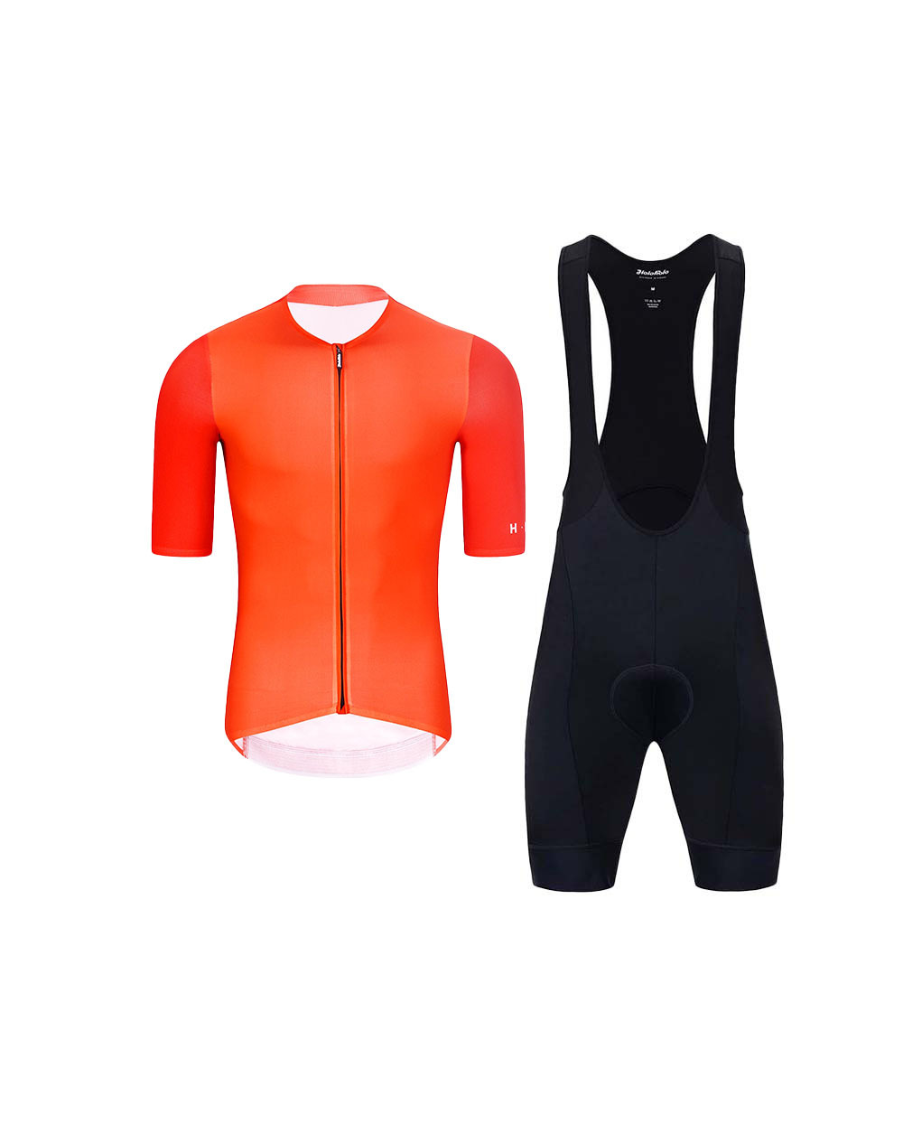 HOLOKOLO Cyklistický krátky dres a krátke nohavice - PERFORMANCE - oranžová/čierna