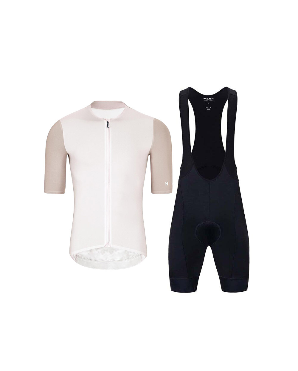 HOLOKOLO Cyklistický krátky dres a krátke nohavice - PERFORMANCE - čierna/béžová