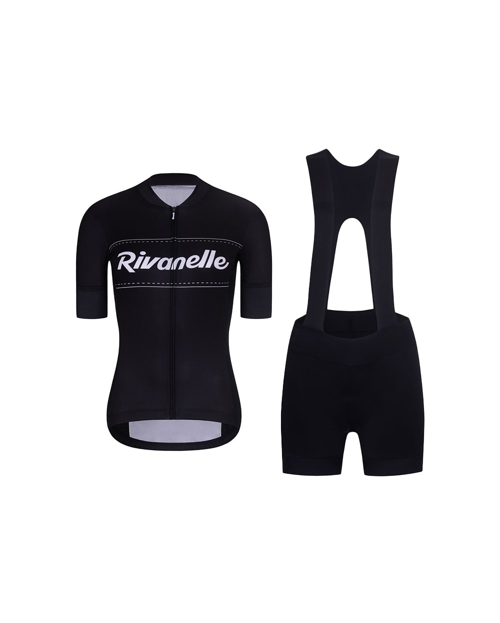 RIVANELLE BY HOLOKOLO Cyklistický krátky dres a krátke nohavice - GEAR UP - biela/čierna