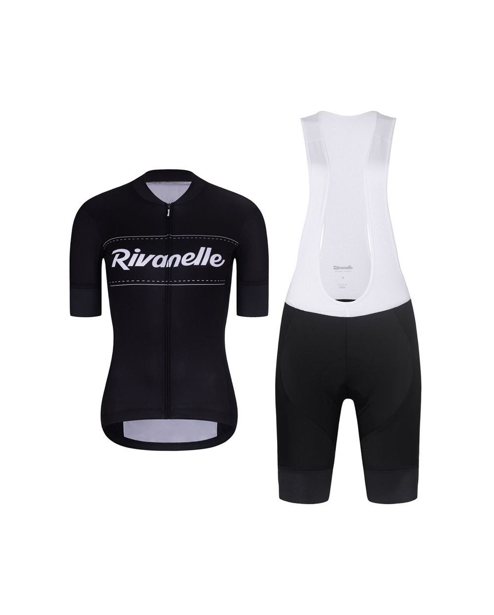 RIVANELLE BY HOLOKOLO Cyklistický krátky dres a krátke nohavice - GEAR UP - biela/čierna