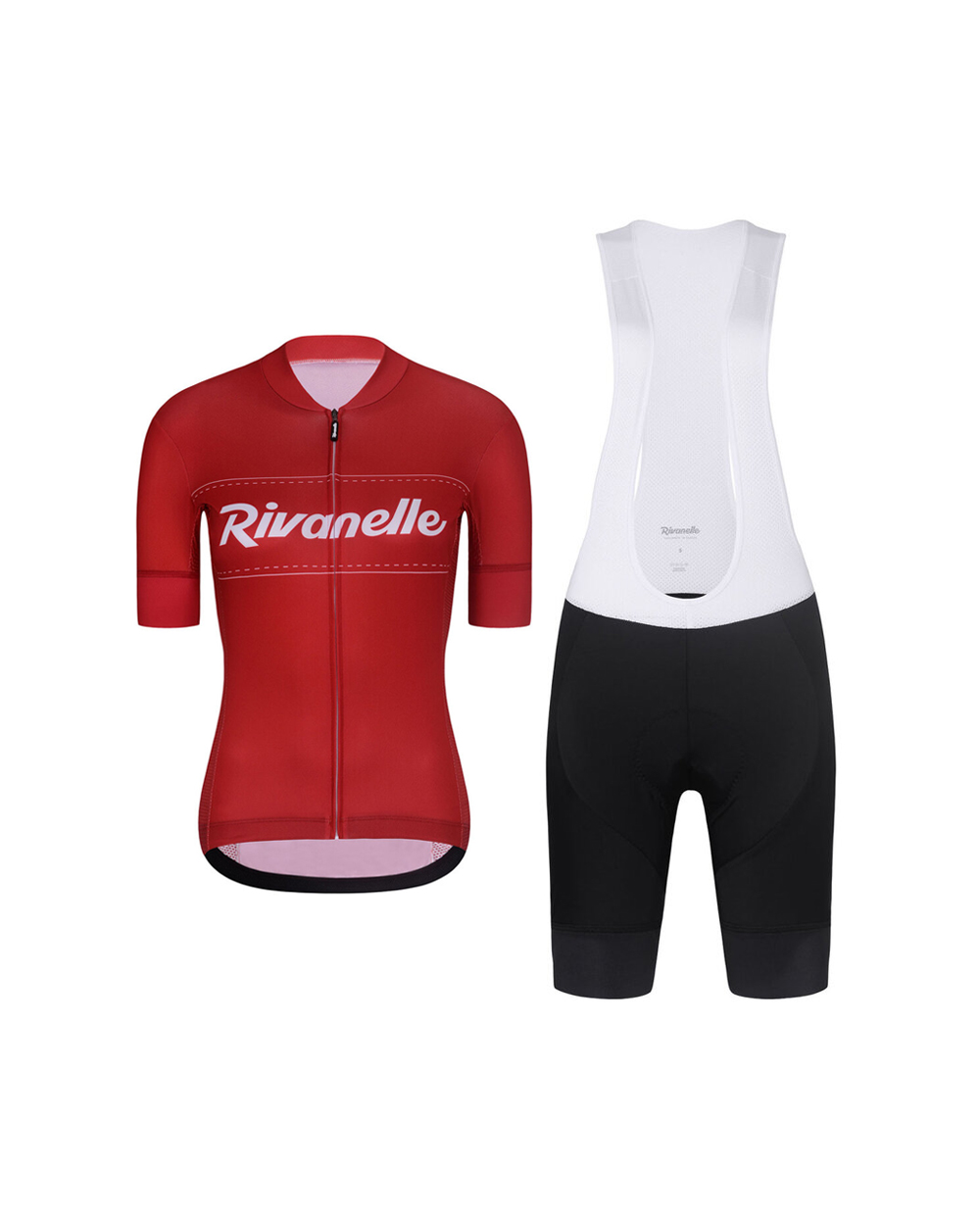 RIVANELLE BY HOLOKOLO Cyklistický krátky dres a krátke nohavice - GEAR UP - čierna/biela