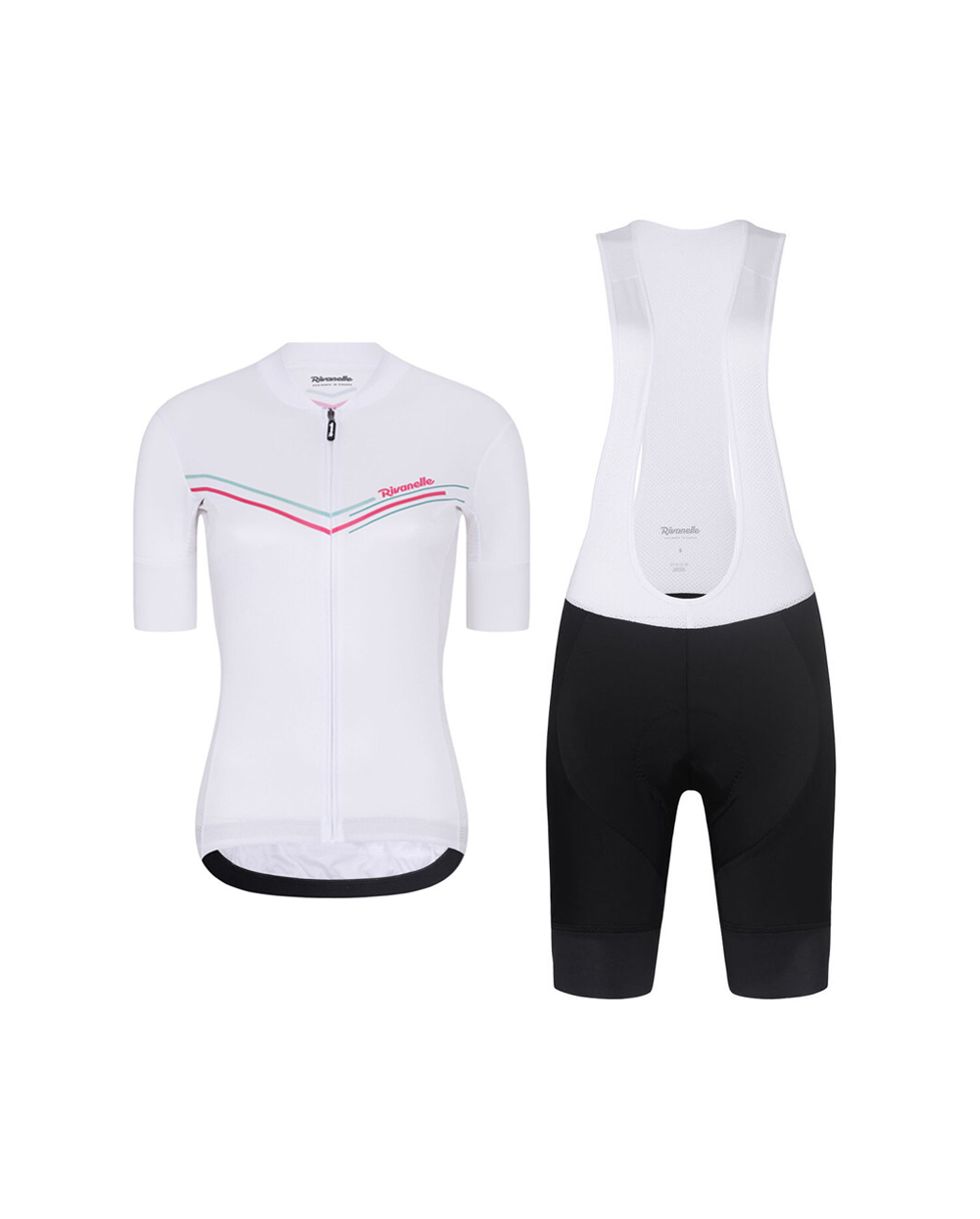 RIVANELLE BY HOLOKOLO Cyklistický krátky dres a krátke nohavice - LEVEL UP - čierna/biela