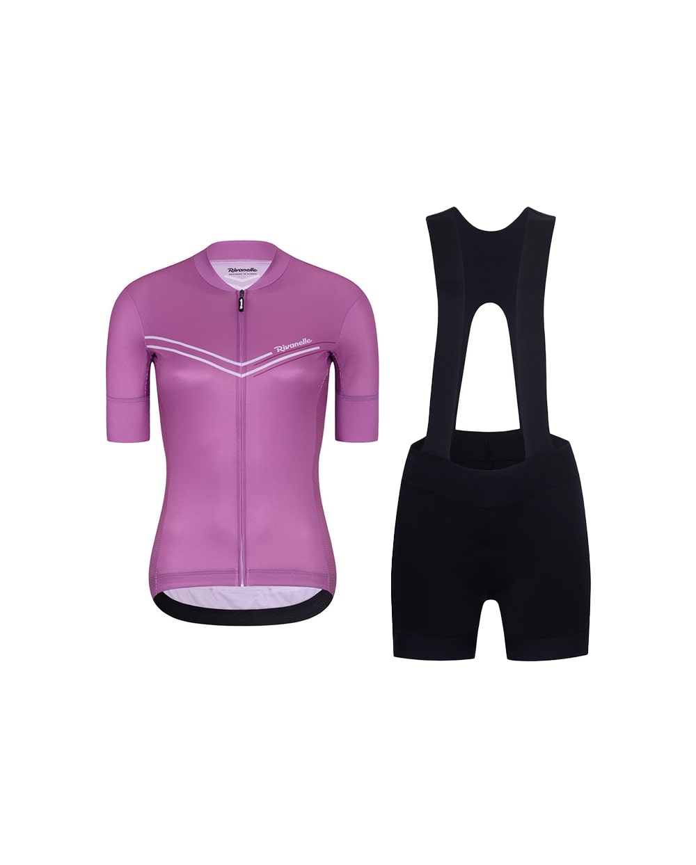 
                RIVANELLE BY HOLOKOLO Cyklistický krátky dres a krátke nohavice - LEVEL UP  - fialová/čierna
            