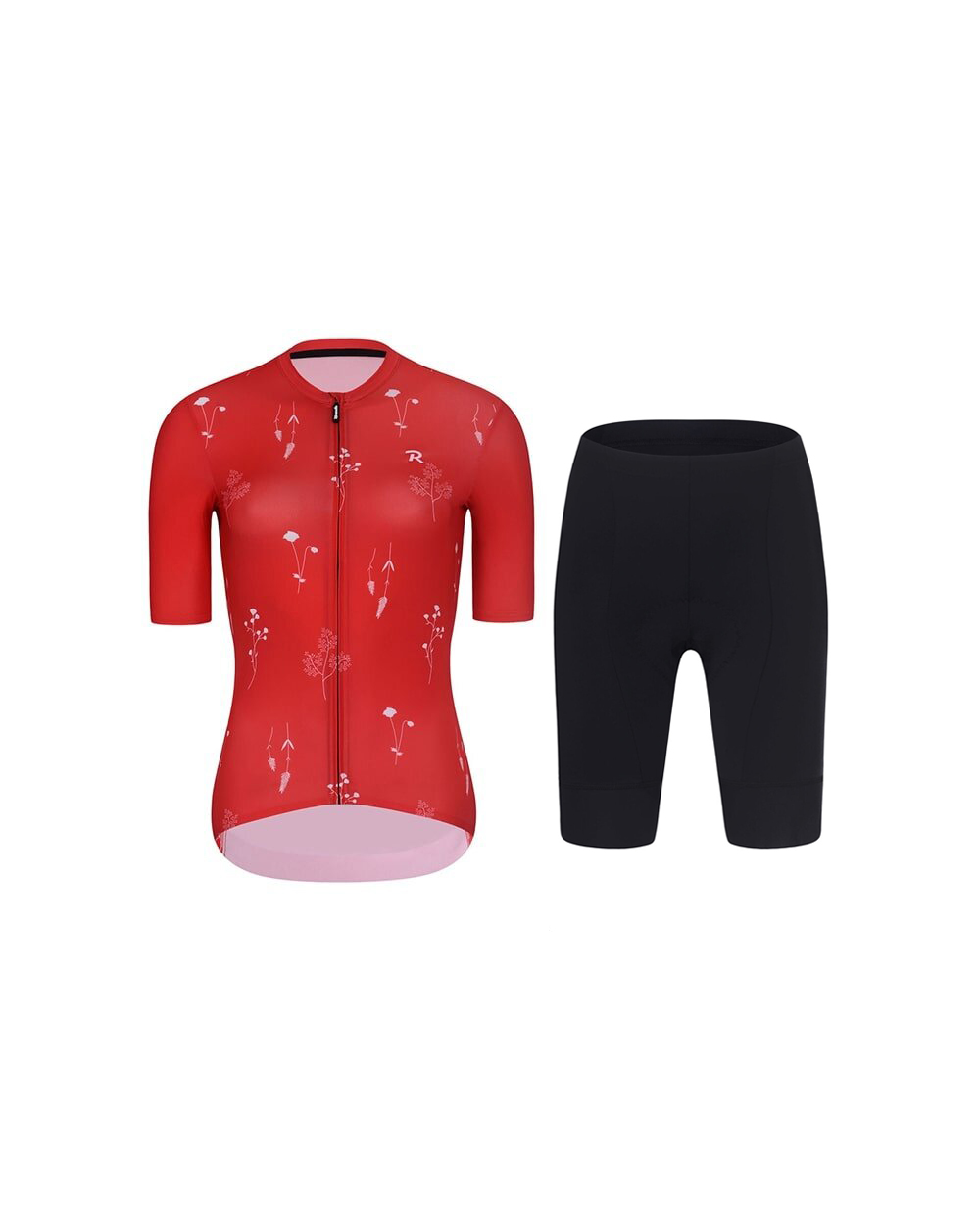 RIVANELLE BY HOLOKOLO Cyklistický krátky dres a krátke nohavice - METTLE LADY - červená/čierna
