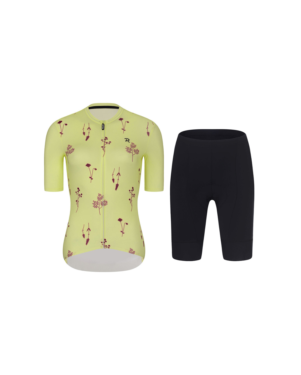 RIVANELLE BY HOLOKOLO Cyklistický krátky dres a krátke nohavice - METTLE LADY - čierna/žltá