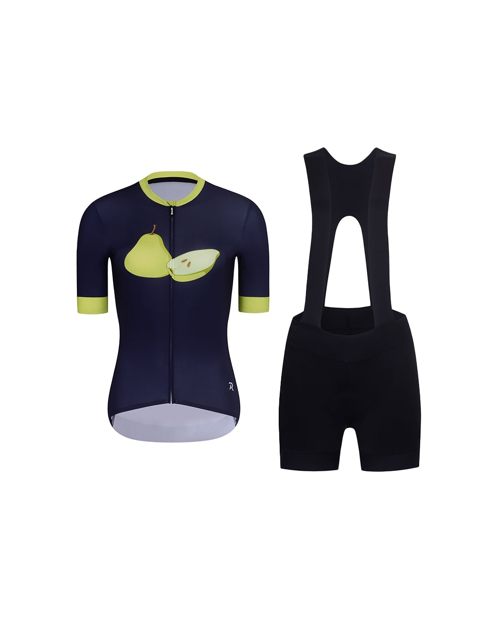 RIVANELLE BY HOLOKOLO Cyklistický krátky dres a krátke nohavice - FRUIT LADY  - čierna/modrá