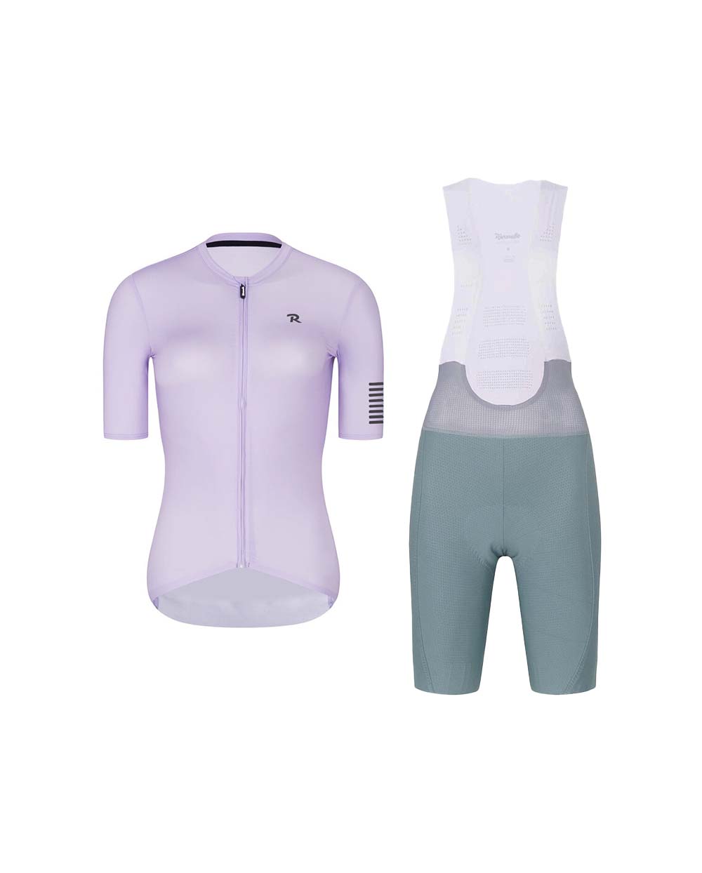 RIVANELLE BY HOLOKOLO Cyklistický krátky dres a krátke nohavice - VICTORIOUS ELITE - zelená/fialová