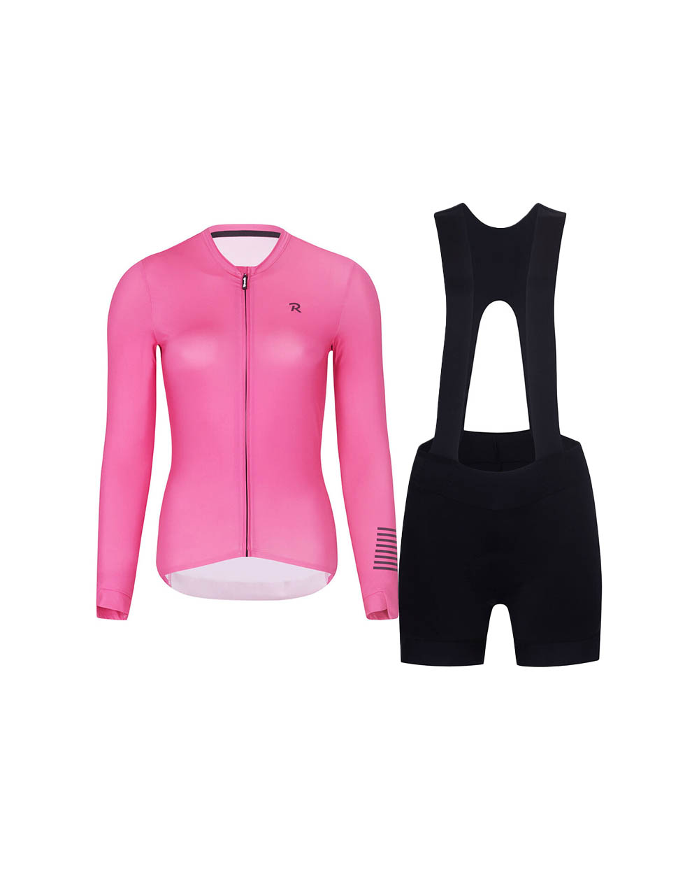 RIVANELLE BY HOLOKOLO Cyklistický krátky dres a krátke nohavice - VICTORIOUS ELITE - čierna/ružová