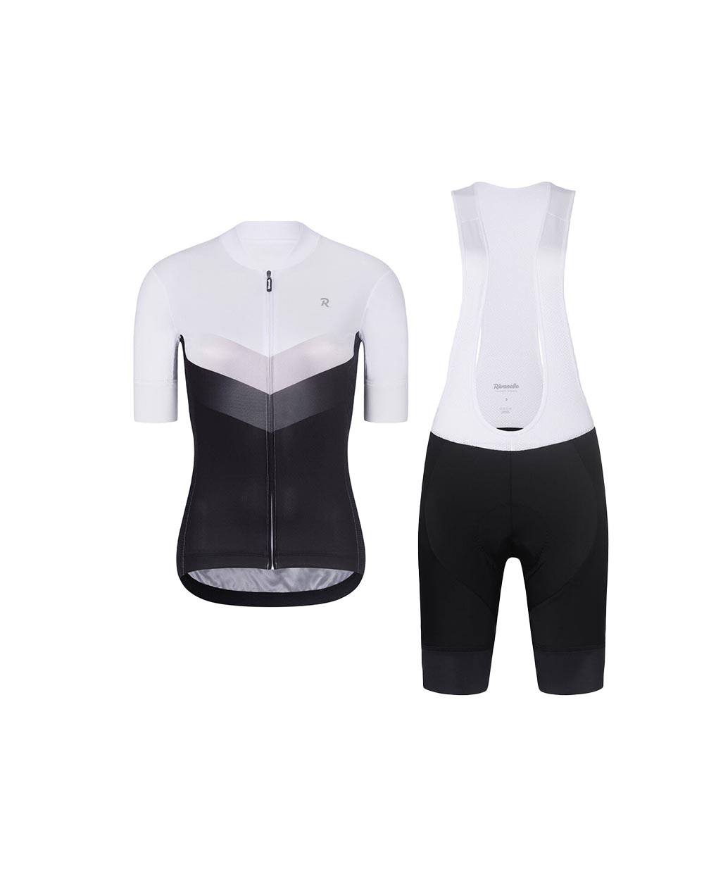 RIVANELLE BY HOLOKOLO Cyklistický krátky dres a krátke nohavice - ARROW II - čierna/biela