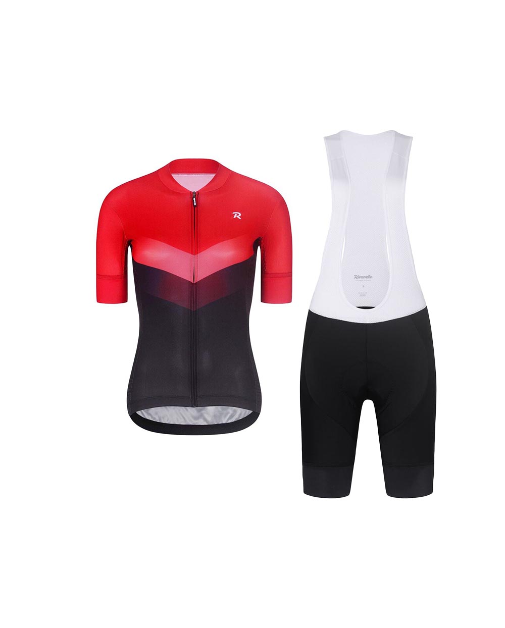 RIVANELLE BY HOLOKOLO Cyklistický krátky dres a krátke nohavice - ARROW II - červená/čierna
