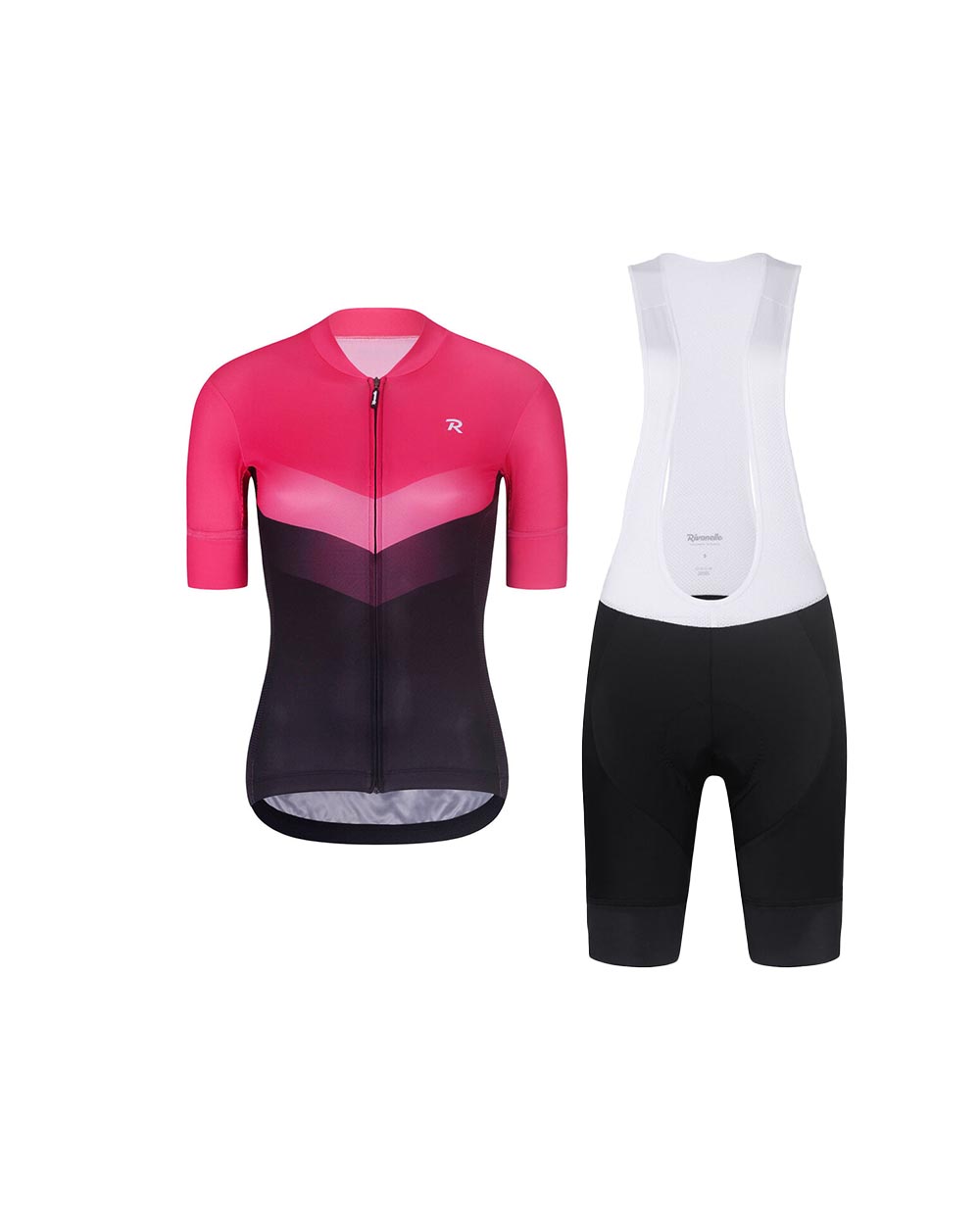 RIVANELLE BY HOLOKOLO Cyklistický krátky dres a krátke nohavice - ARROW II - ružová/čierna