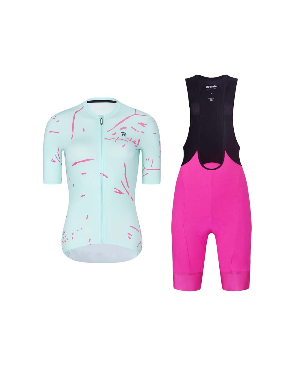 RIVANELLE BY HOLOKOLO Cyklistický krátky dres a krátke nohavice - PASSION - modrá/ružová