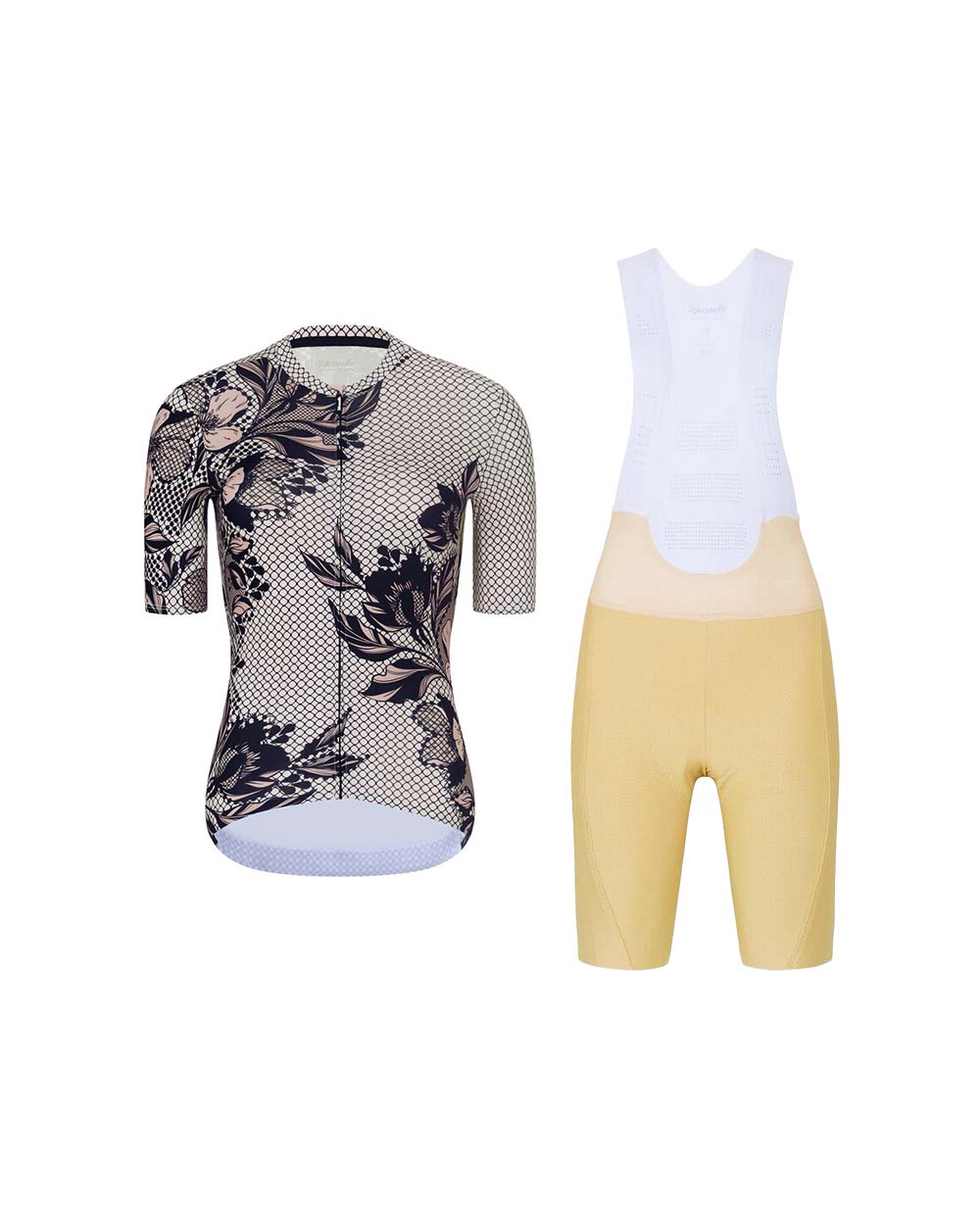 RIVANELLE Cyklistický krátky dres a krátke nohavice - BAROC - čierna/béžová