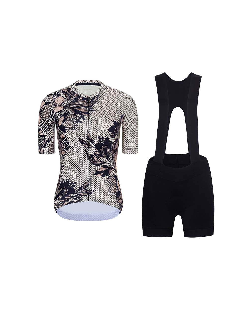 RIVANELLE BY HOLOKOLO Cyklistický krátky dres a krátke nohavice - BAROC - čierna/šedá