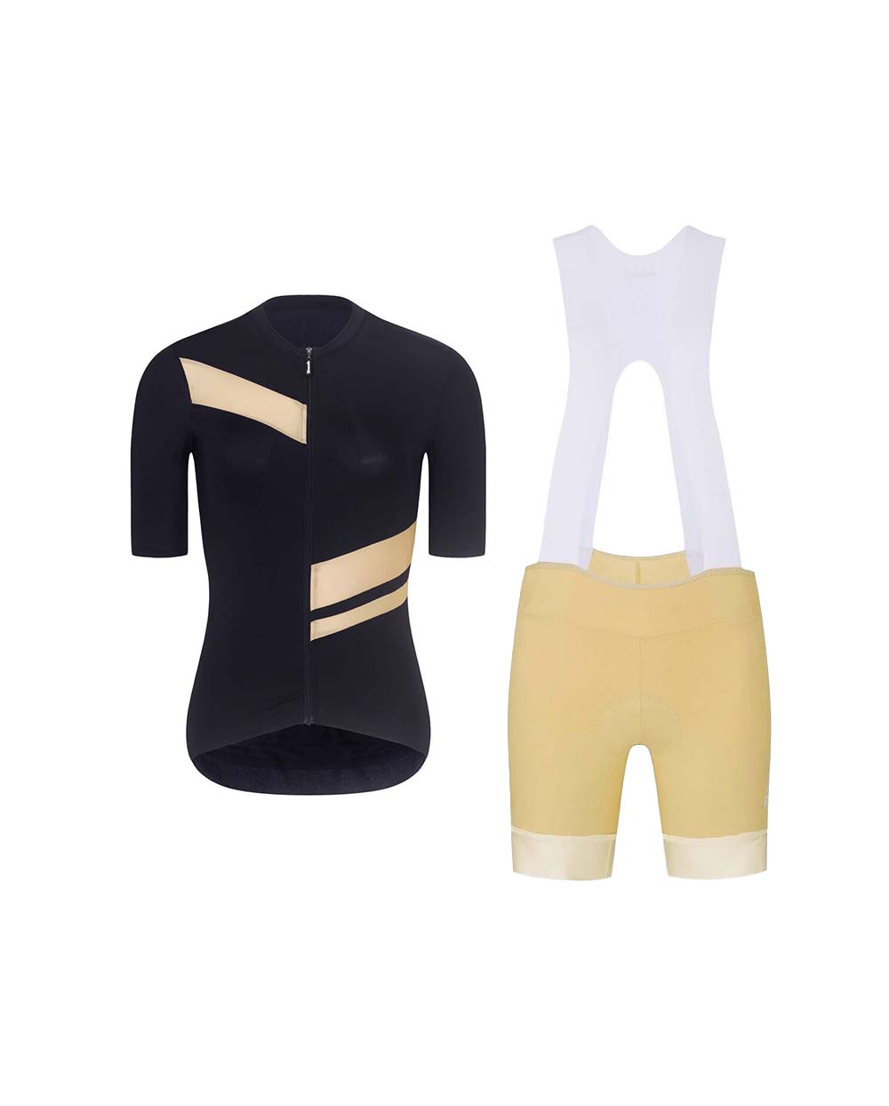 RIVANELLE BY HOLOKOLO Cyklistický krátky dres a krátke nohavice - GLAMOR - čierna/béžová