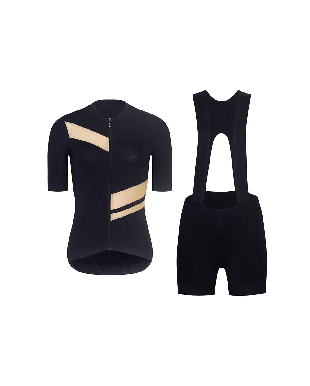 RIVANELLE BY HOLOKOLO Cyklistický krátky dres a krátke nohavice - GLAMOR - béžová/čierna