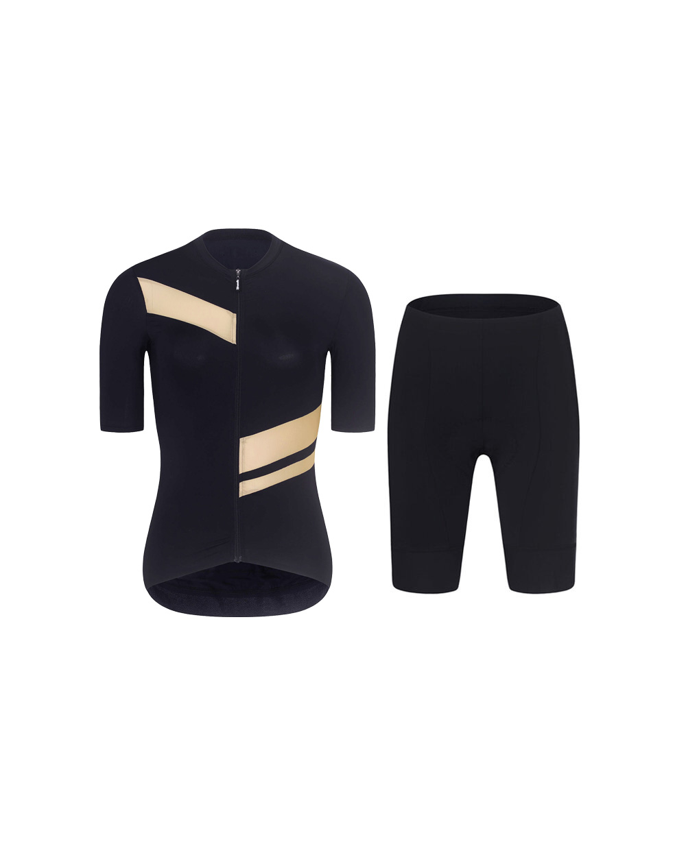 RIVANELLE BY HOLOKOLO Cyklistický krátky dres a krátke nohavice - GLAMOR - čierna/béžová
