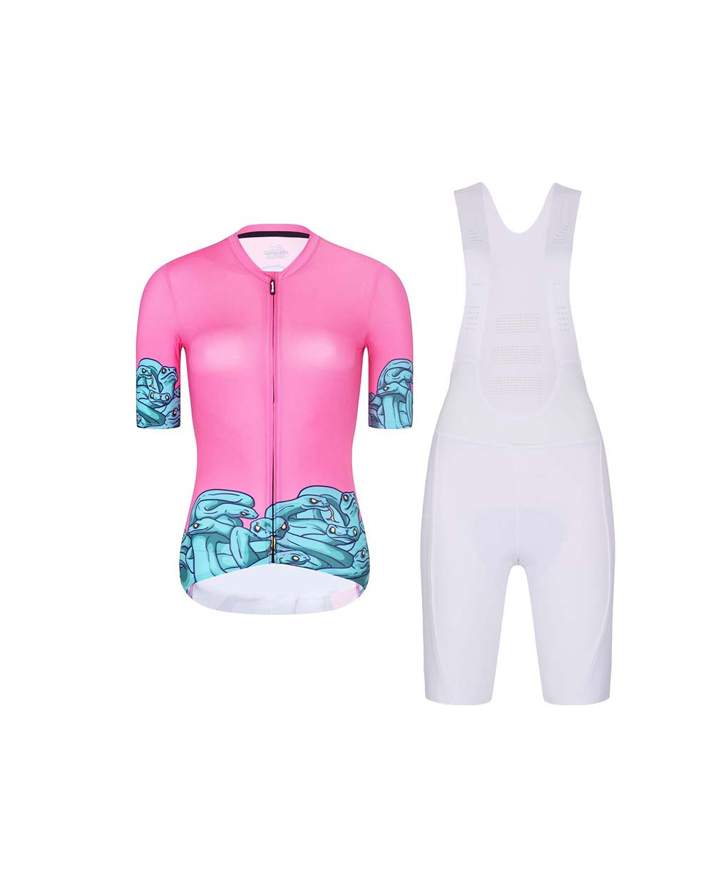 RIVANELLE BY HOLOKOLO Cyklistický krátky dres a krátke nohavice - MEDUSA - tyrkysová
