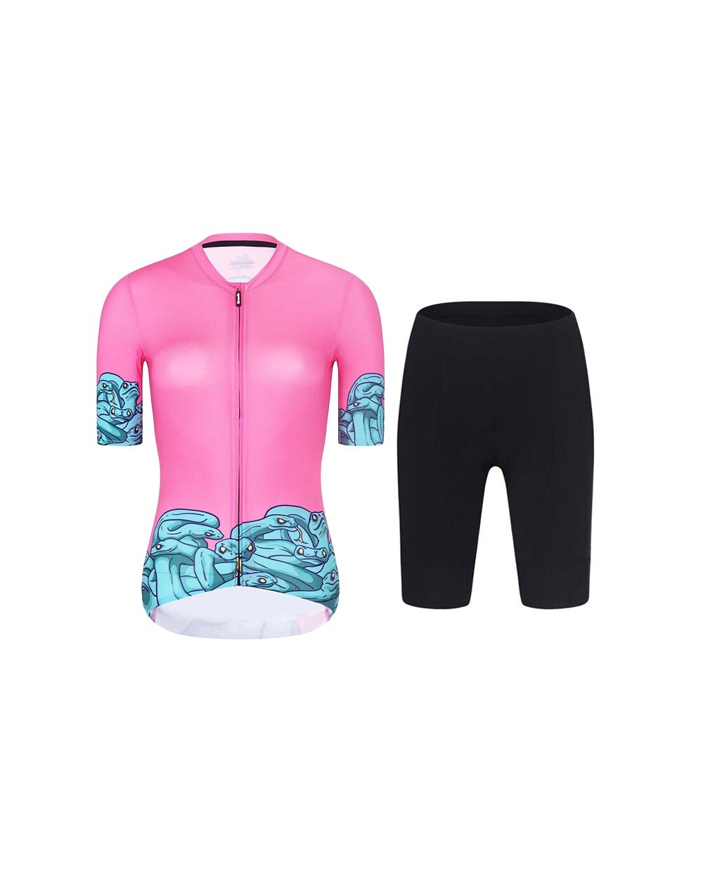 RIVANELLE BY HOLOKOLO Cyklistický krátky dres a krátke nohavice - MEDUSA - tyrkysová
